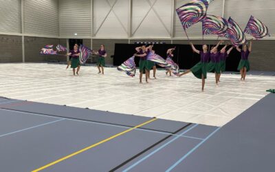 Color guards presenteren show